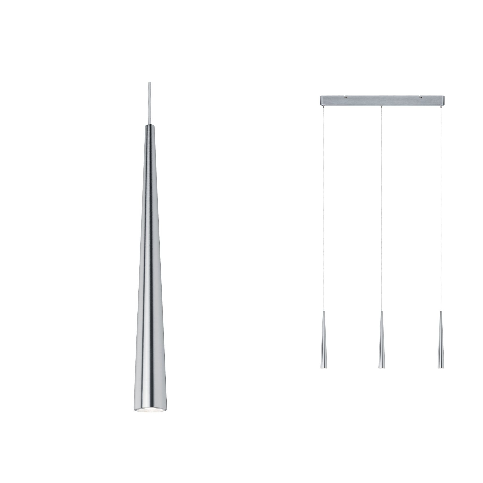 P 70930  - LED závěsné svítidlo Gutta 3-ramenné 3x7W hliník kartáčovaný stmívatelné - PAULMANN