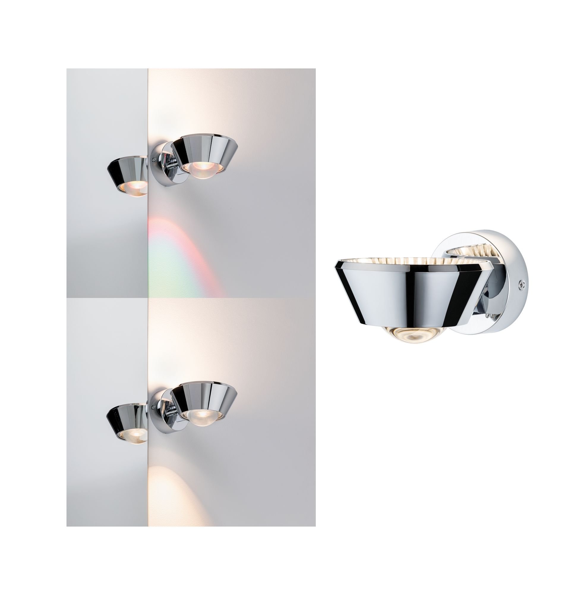 P 70947 LED nástěnné svítidlo Sabik IP44 13W chrom stmívatelné - PAULMANN