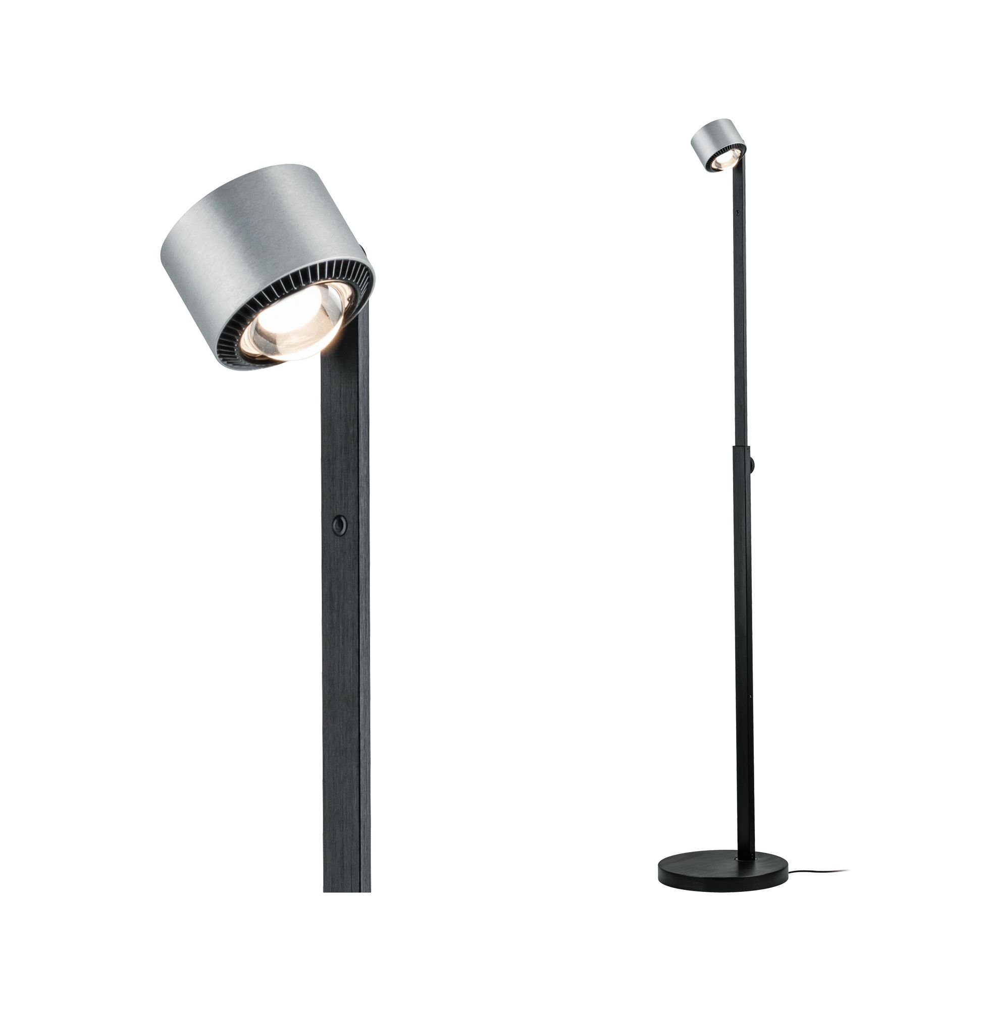 P 79717 LED stojací svítidlo Aldan 15,5W černá/hliník kartáčovaný stmívatelné - PAULMANN