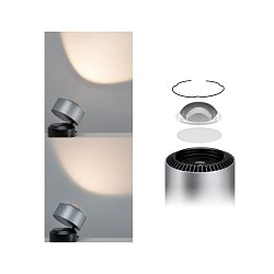 Obrázek pro produkt LED stolní lampa Aldan 3,5W černá/hliník kartáčovaný stmívatelné - PAULMANN