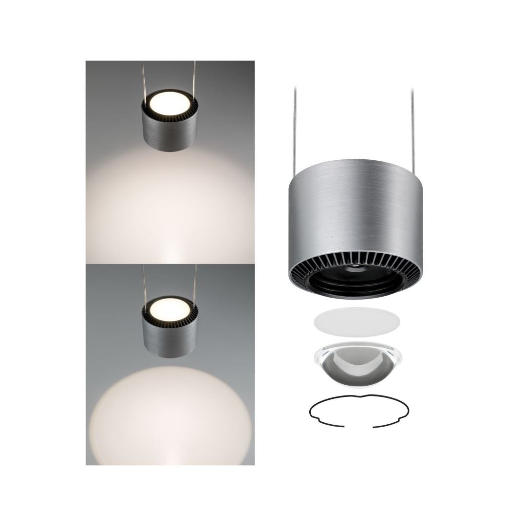 P 79720 LED závěsné svítidlo Aldan 3-ramenné 3x9W černá/hliník kartáčovaný stmívatelné - PAULMANN (obrázek 2)