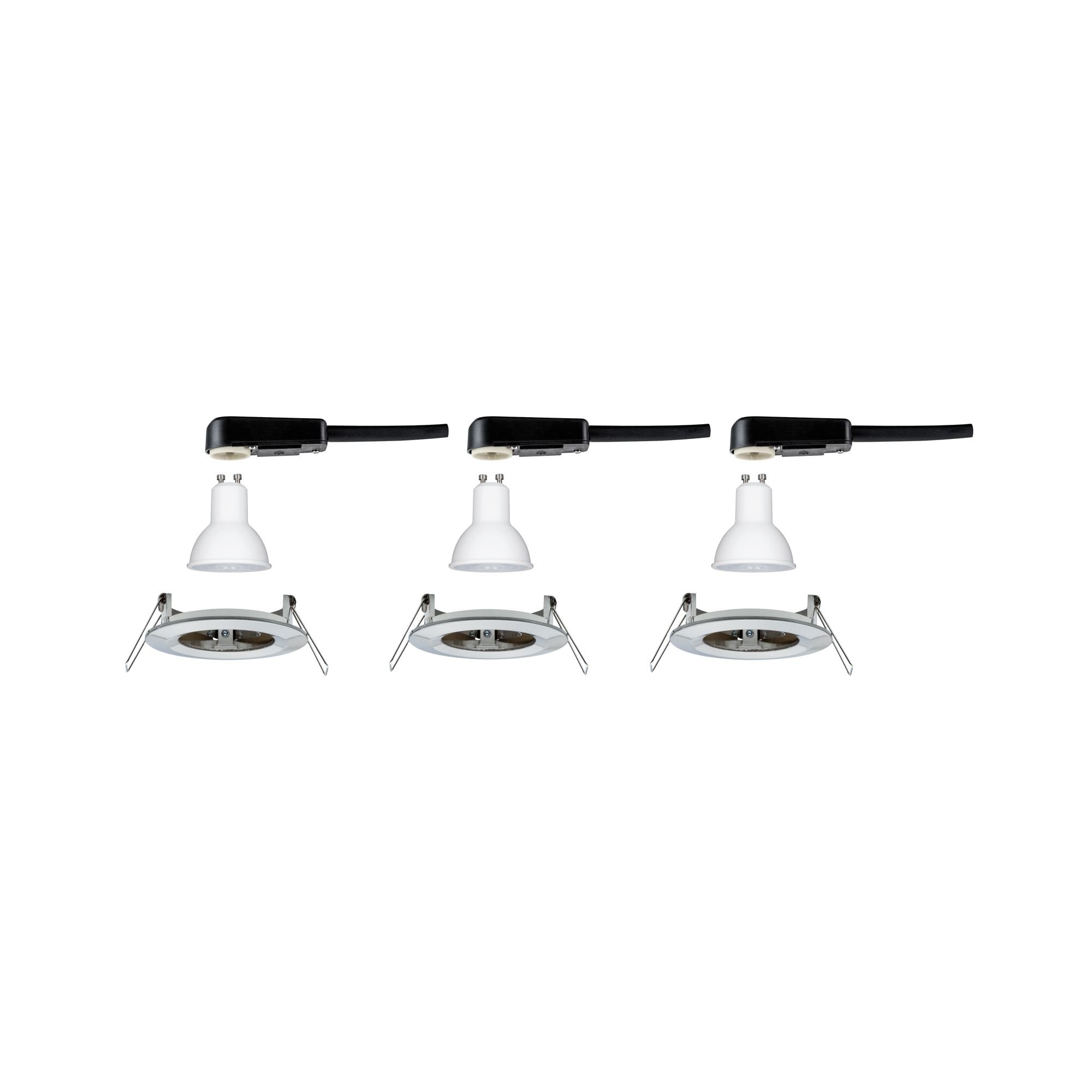 P 93440 Vestavné svítidlo LED Nova kruhové 3x6,5W GU10 kov kartáčovaný nevýklopné - PAULMANN (obrázek 3)