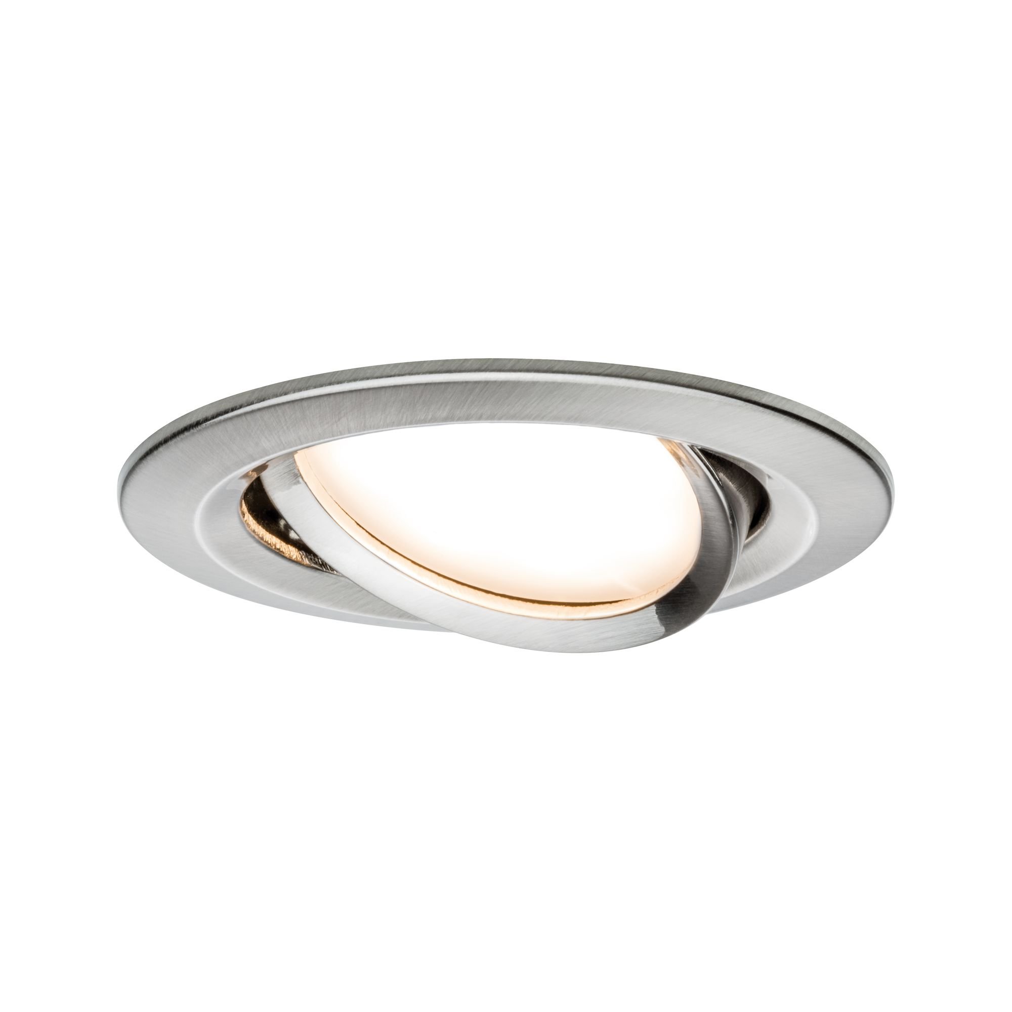 P 93446 Vestavné svítidlo LED Nova kruhové 1x6,5W kov kartáčovaný nastavitelné - PAULMANN