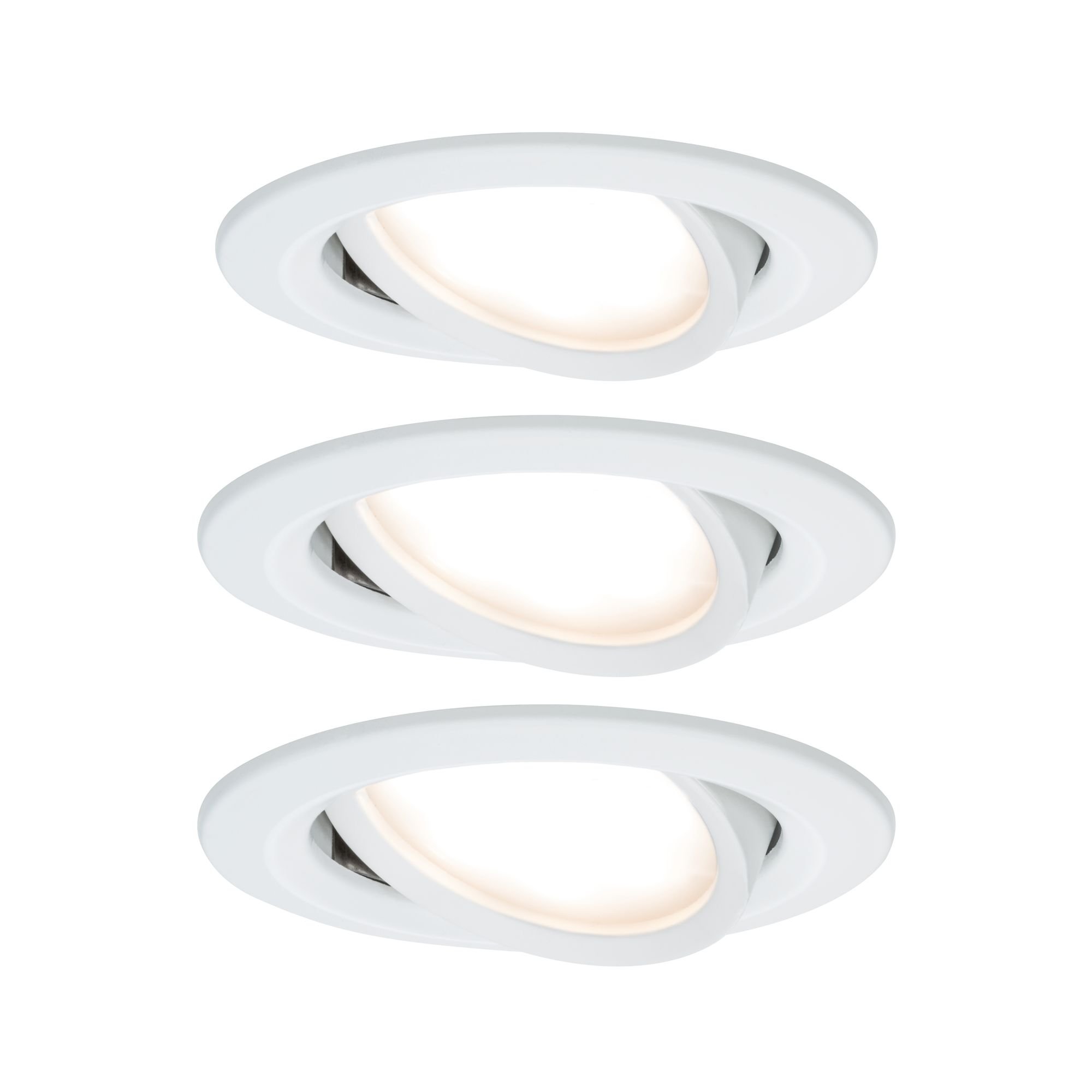 P 93449 Vestavné svítidlo LED Nova kruhové 3x6,5W bílá mat nastavitelné - PAULMANN
