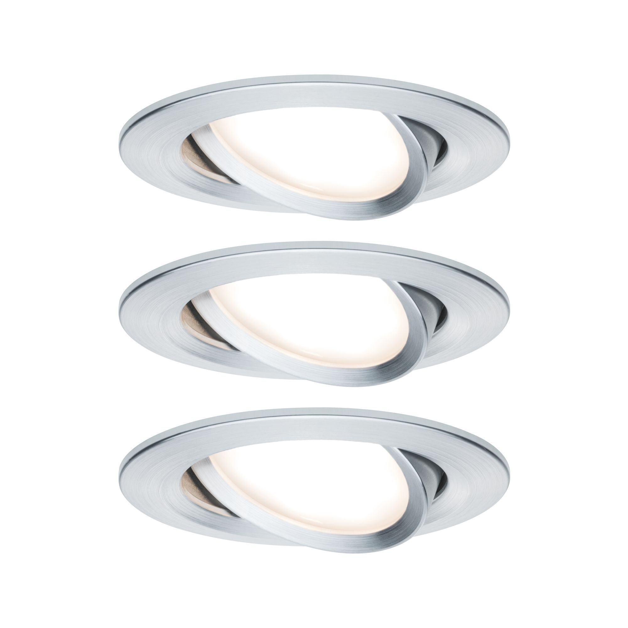 P 93451 Vestavné svítidlo LED Nova kruhové 3x6,5W hliník broušený nastavitelné - PAULMANN