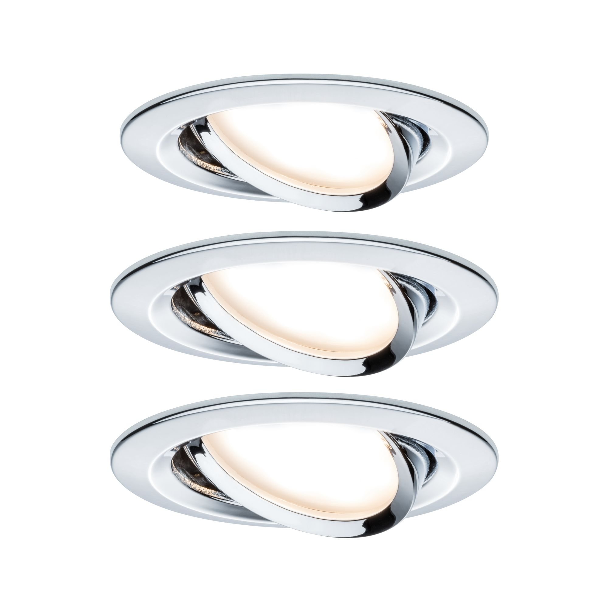 P 93452 Vestavné svítidlo LED Nova kruhové 3x6,5W chrom nastavitelné - PAULMANN