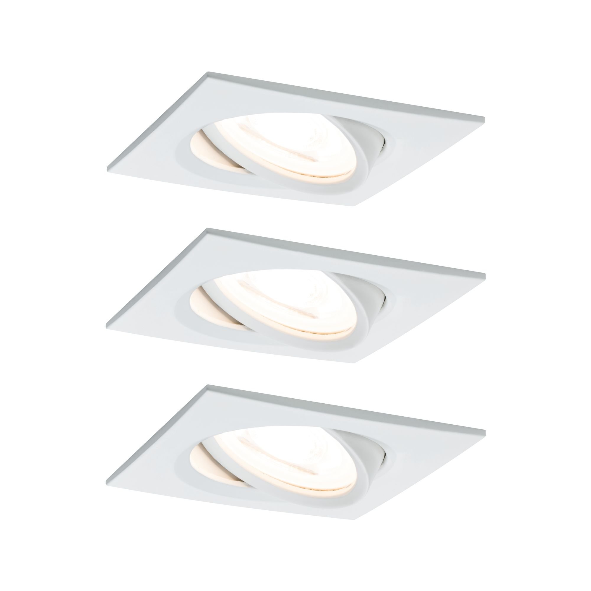 P 93454 Vestavné svítidlo LED Nova hranaté 3x6,5W bílá mat nastavitelné - PAULMANN