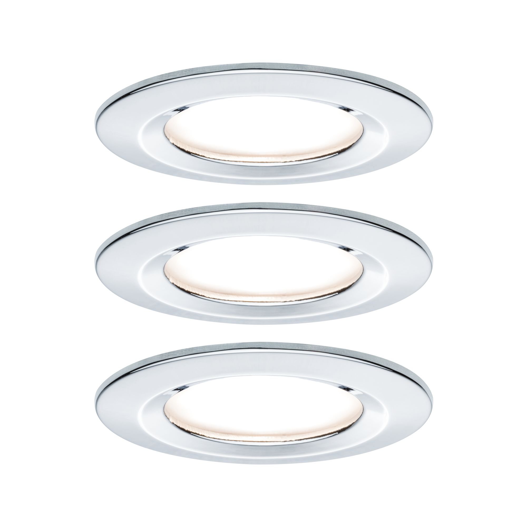 Levně P 93463 Vestavné svítidlo LED Nova kruhové 3x6,5W chrom nevýklopné - PAULMANN