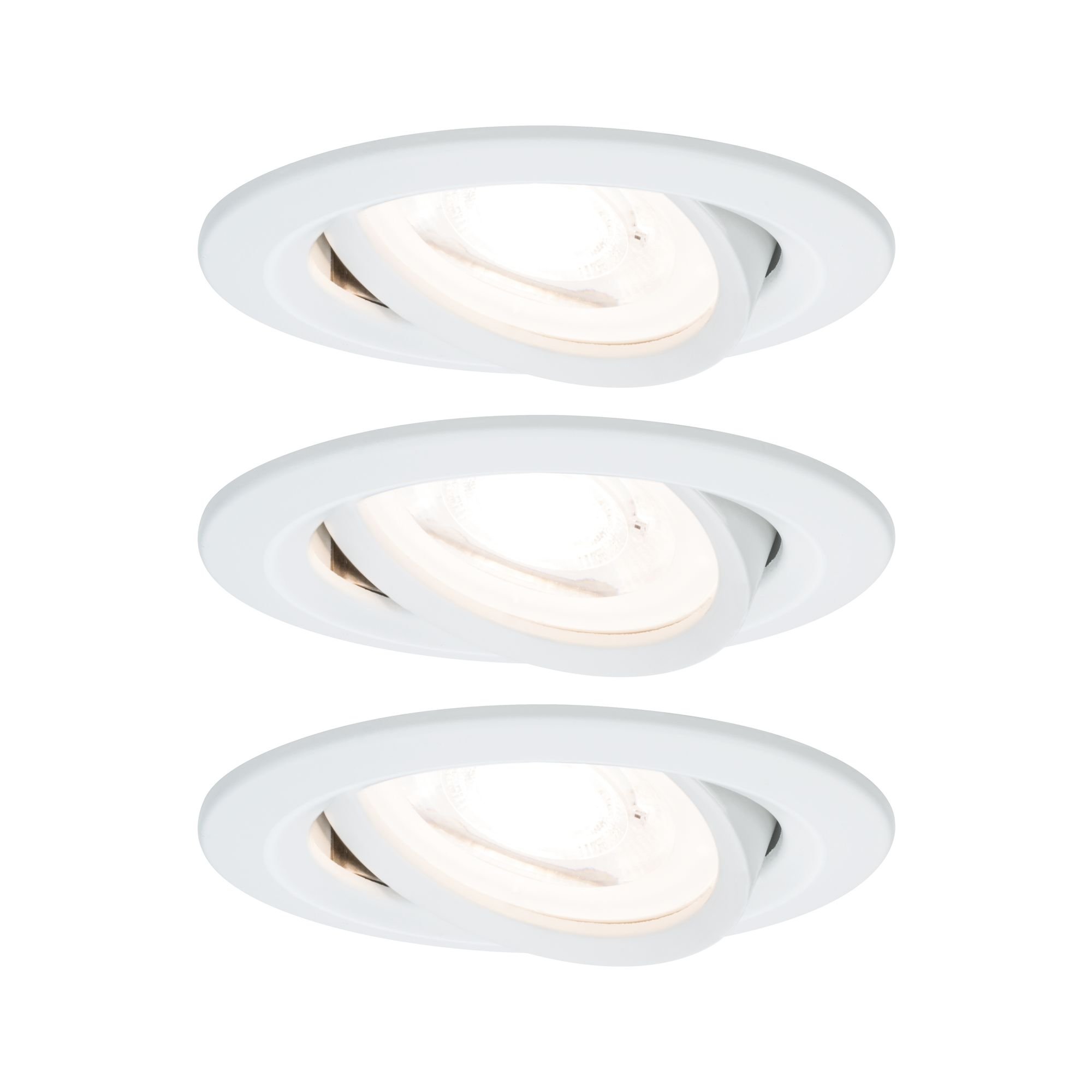 P 93467 Vestavné svítidlo LED Nova kruhové 3x6,5W GU10 bílá mat nastavitelné 3-krokové-stmívatelné - PAULMANN