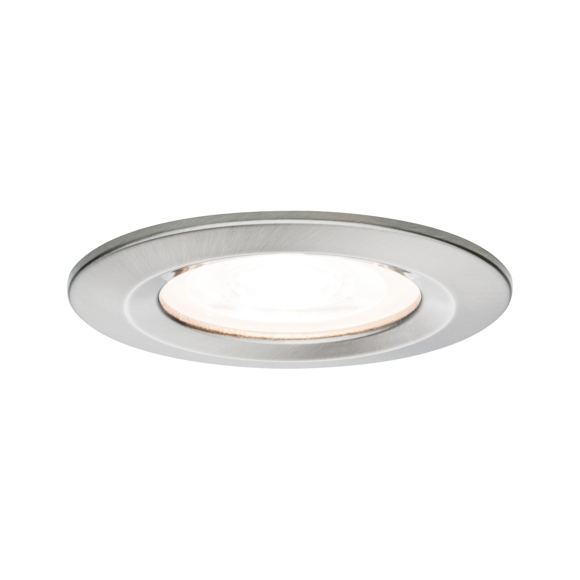 P 93475 Vestavné svítidlo LED Nova kruhové 1x6,5W GU10 kov kartáčovaný nevýklopné 3-krokové-stmívatelné - PAULMANN