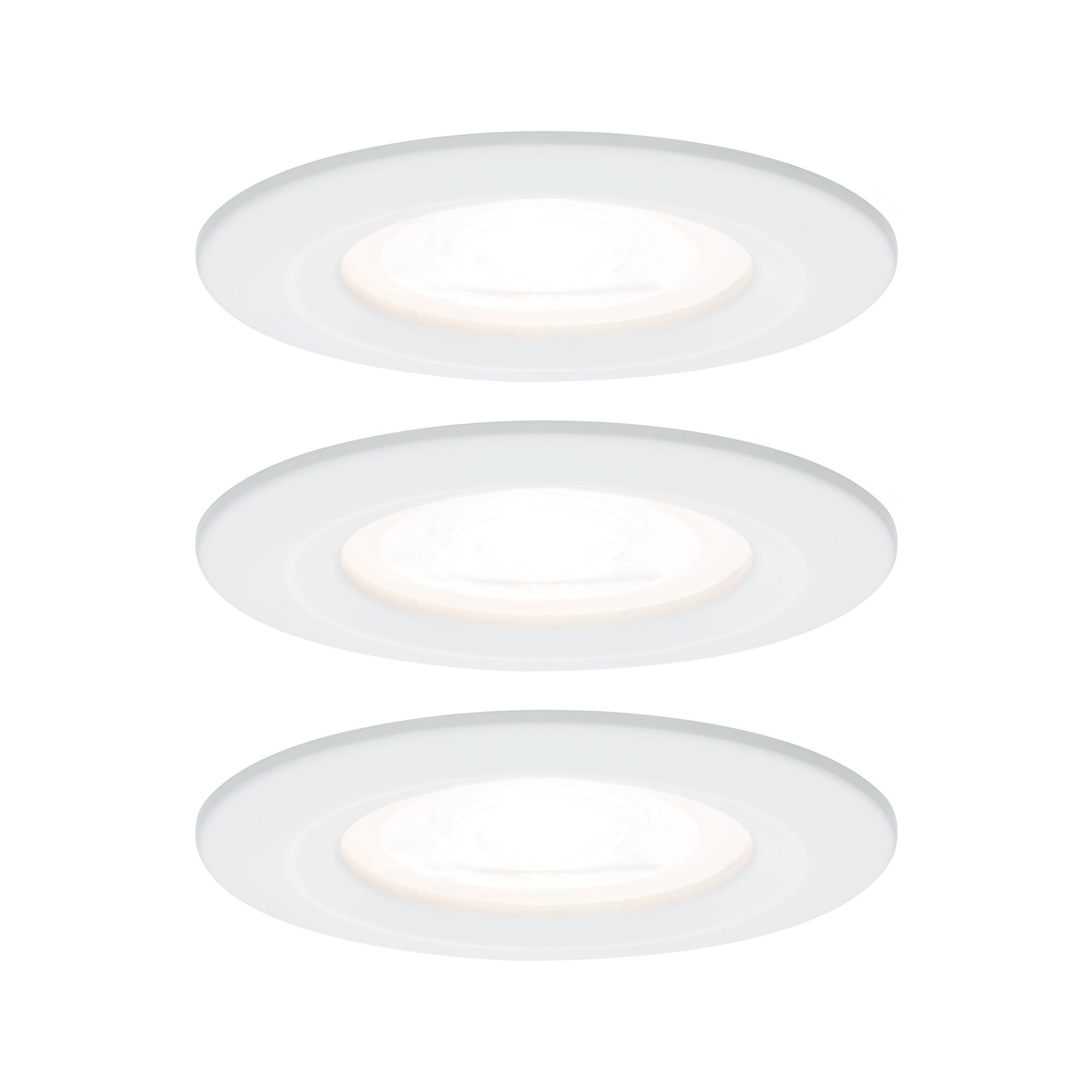 P 93478 Vestavné svítidlo LED Nova kruhové 3x6,5W GU10 bílá mat nevýklopné 3-krokové-stmívatelné - PAULMANN