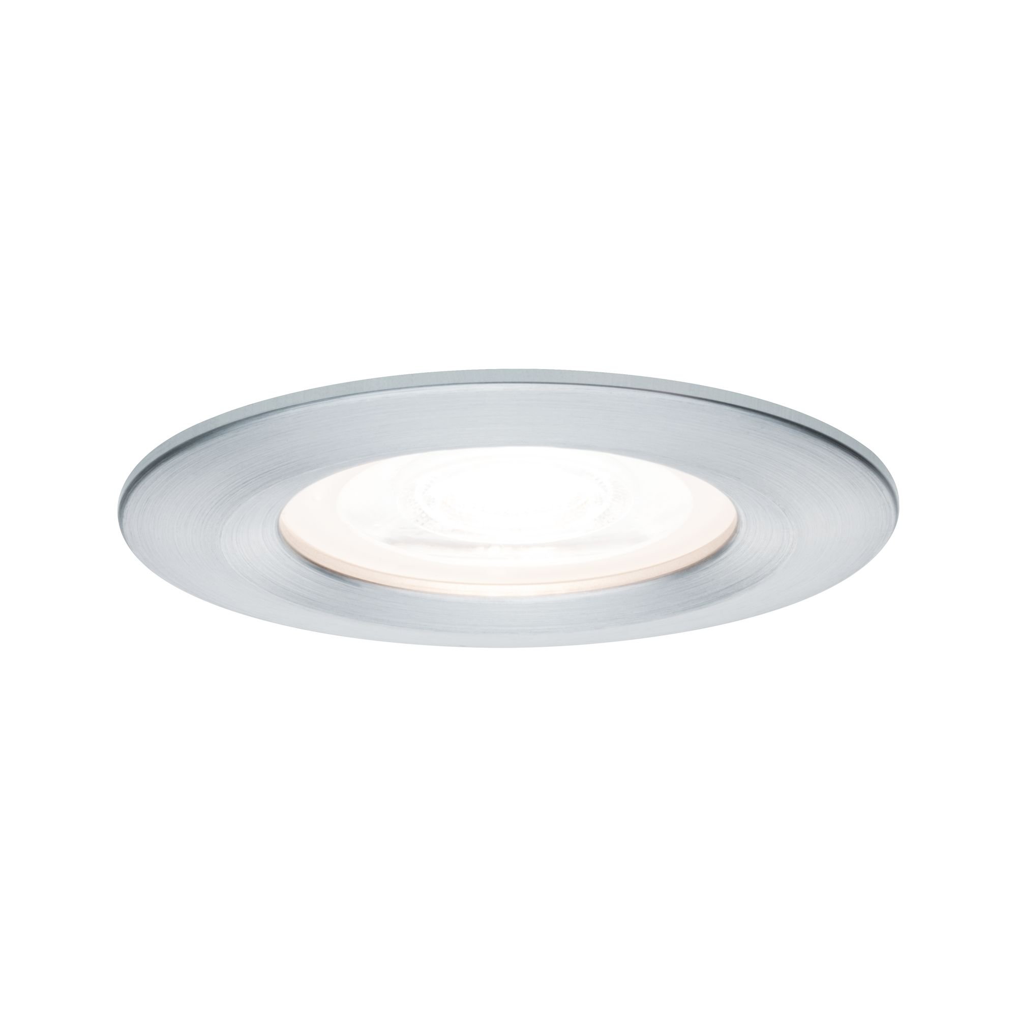 P 93479 Vestavné svítidlo LED Nova kruhové 1x6,5W GU10 hliník broušený nevýklopné 3-krokové-stmívatelné - PAULMANN