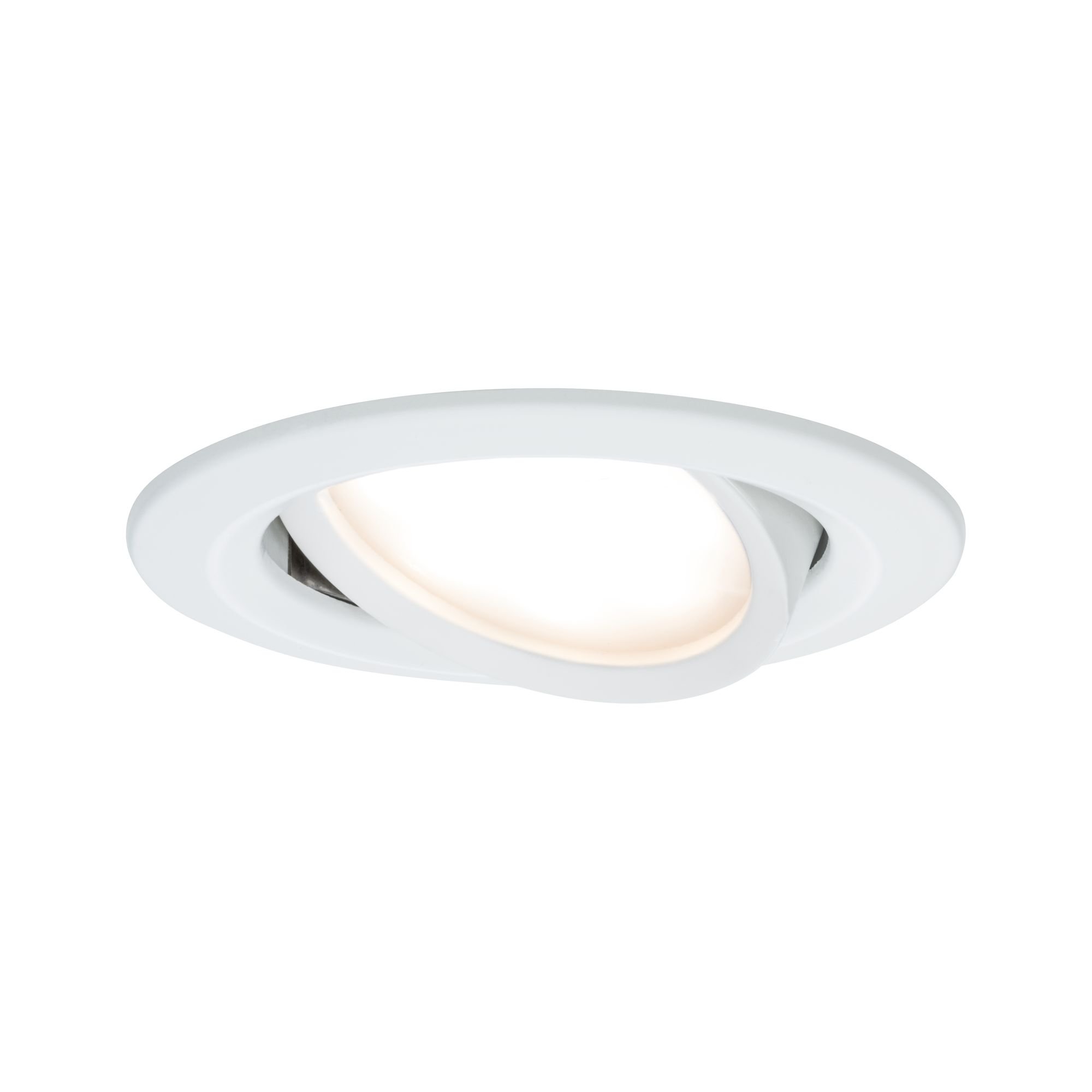 P 93484 Vestavné svítidlo LED Nova kruhové 1x6,5W bílá mat nastavitelné 3-krokové-stmívatelné - PAULMANN