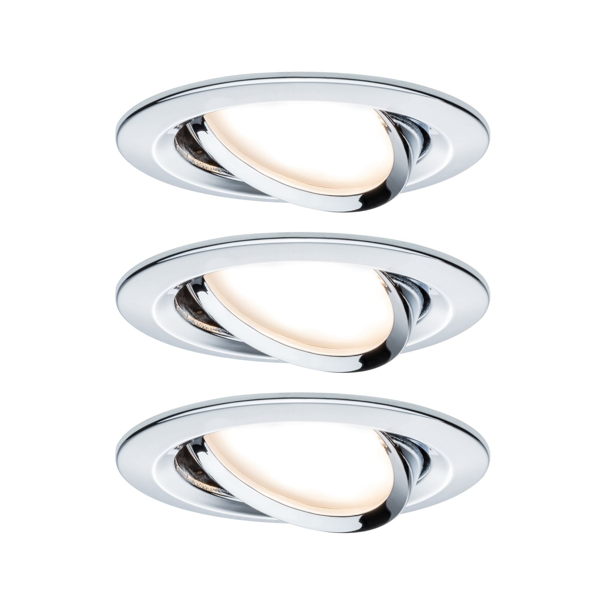 P 93488 Vestavné svítidlo LED Nova kruhové 3x6,5W chrom nastavitelné 3-krokové-stmívatelné - PAULMANN