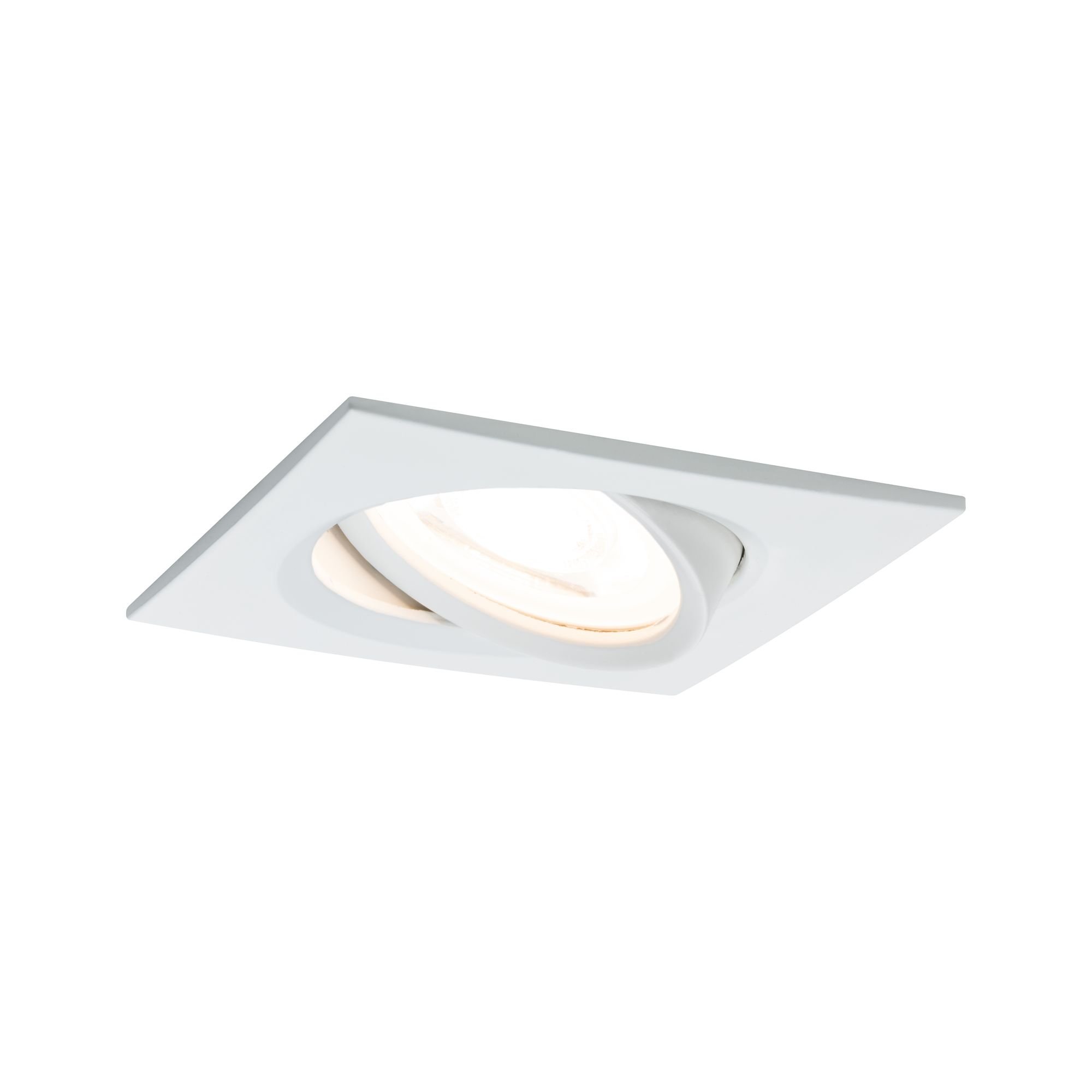 P 93489 Vestavné svítidlo LED Nova hranaté 1x6,5W bílá mat nastavitelné 3-krokové-stmívatelné - PAULMANN