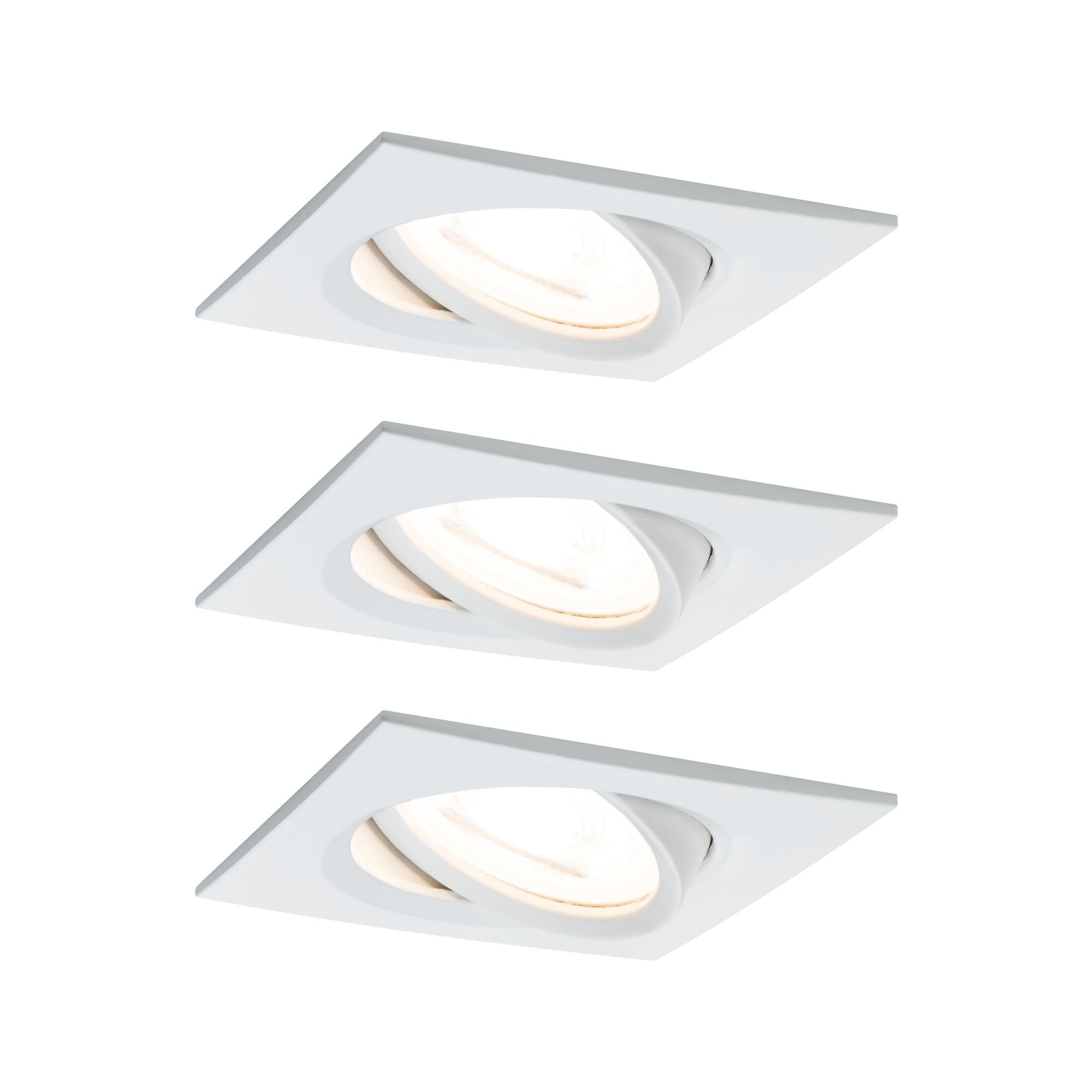 P 93490 Vestavné svítidlo LED Nova hranaté 3x6,5W bílá mat nastavitelné 3-krokové-stmívatelné - PAULMANN