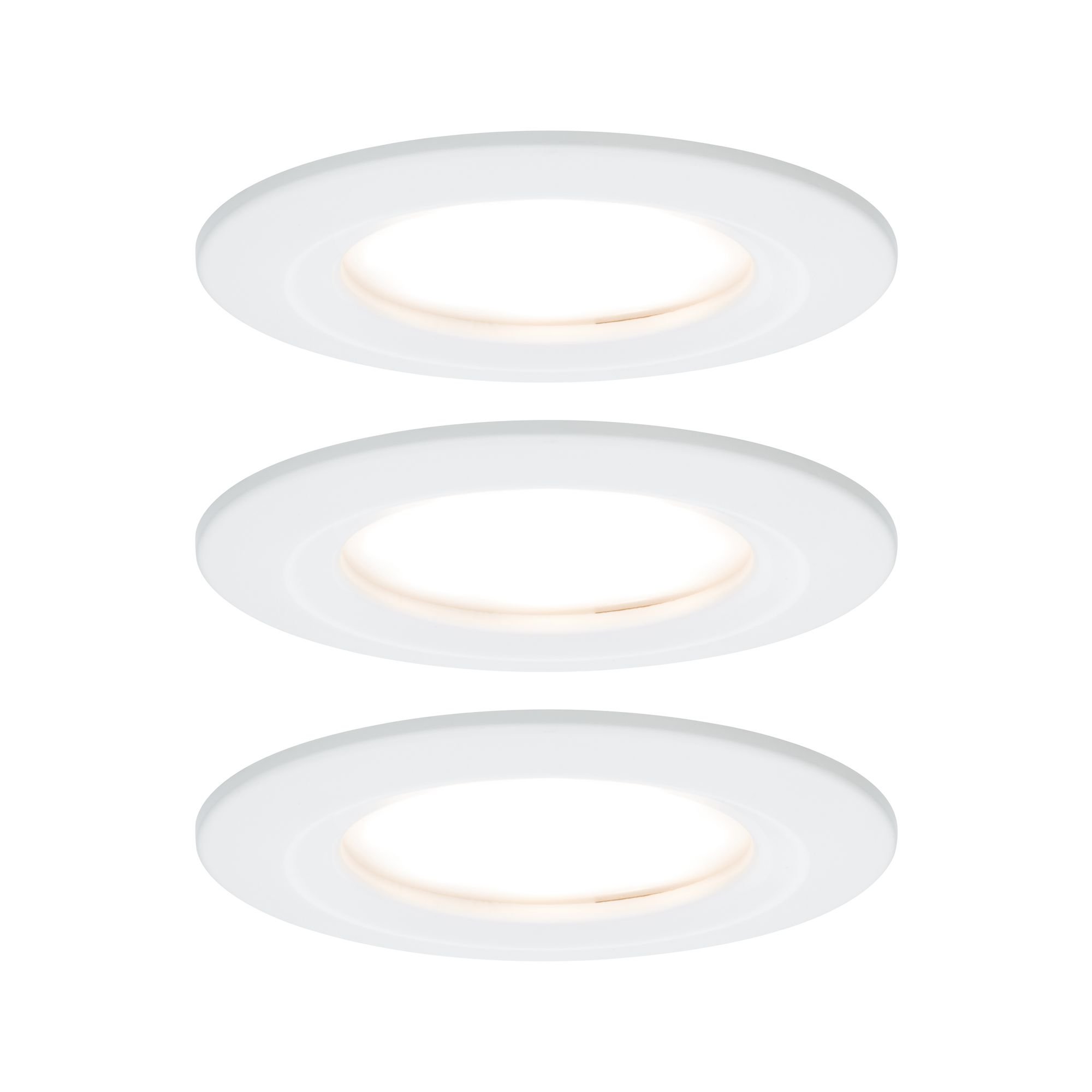 P 93496 Vestavné svítidlo LED Nova kruhové 3x6,5W bílá mat nevýklopné 3-krokové-stmívatelné - PAULMANN
