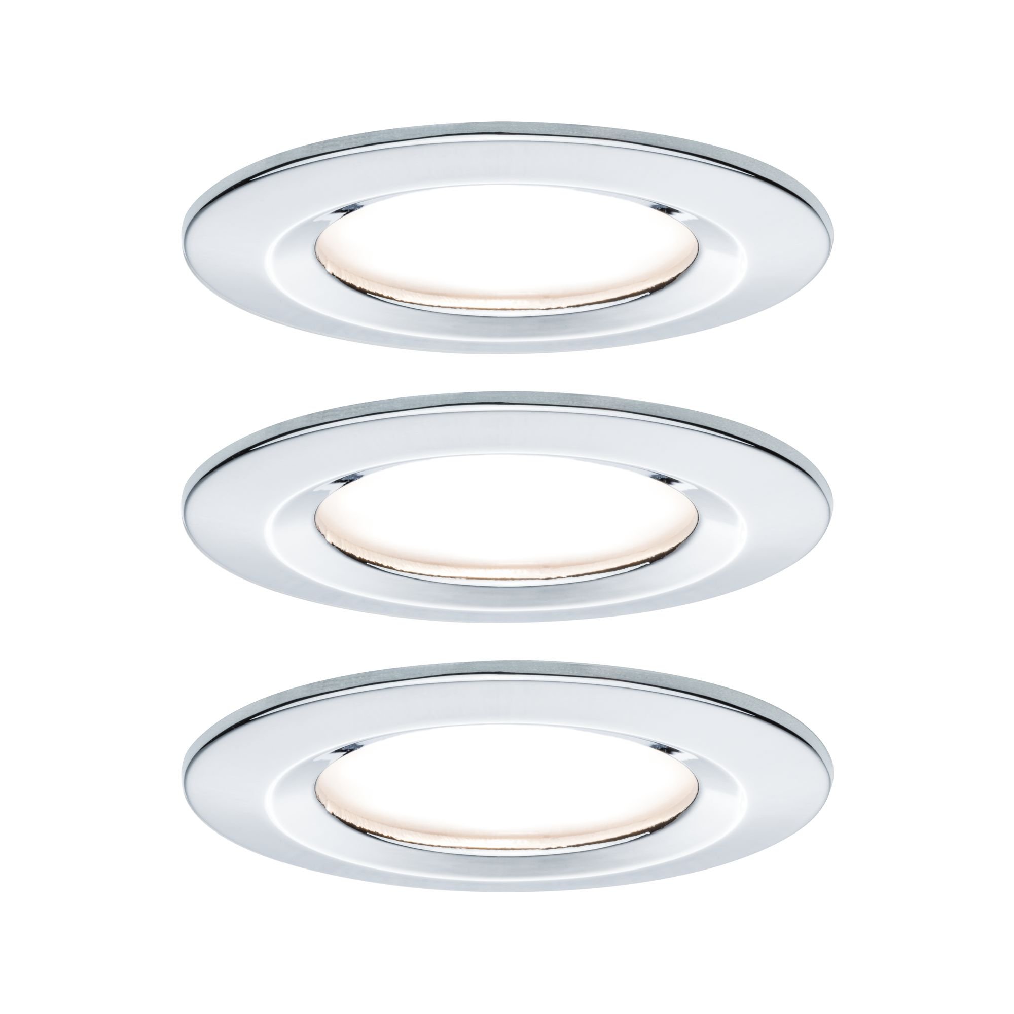 P 93499 Vestavné svítidlo LED Nova kruhové 3x6,5W chrom nevýklopné 3-krokové-stmívatelné - PAULMANN