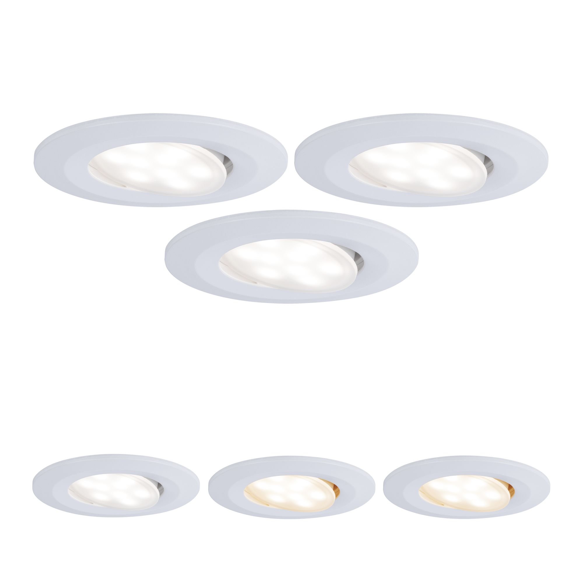 P 99935 Vestavné svítidlo LED Calla kruhové 3x5,5W bílá mat výklopné nastavitelná teplota barvy - PAULMANN