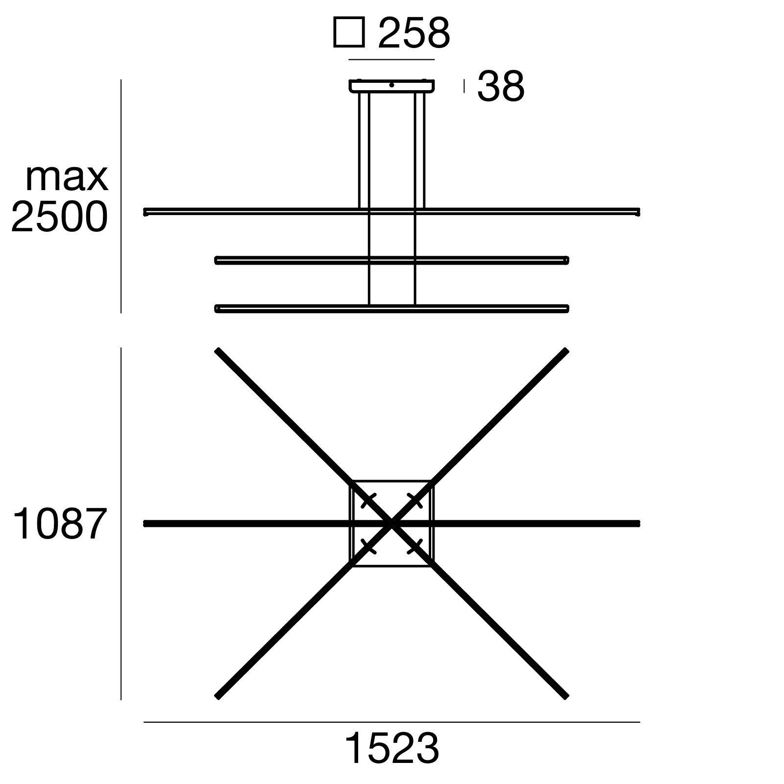 STIL 8098 Stojací lampa OXYGEN FL2 DIM LED 36W 3000K 4042lm IP40 černá/bílá - MADE / STILNOVO (obrázek 3)