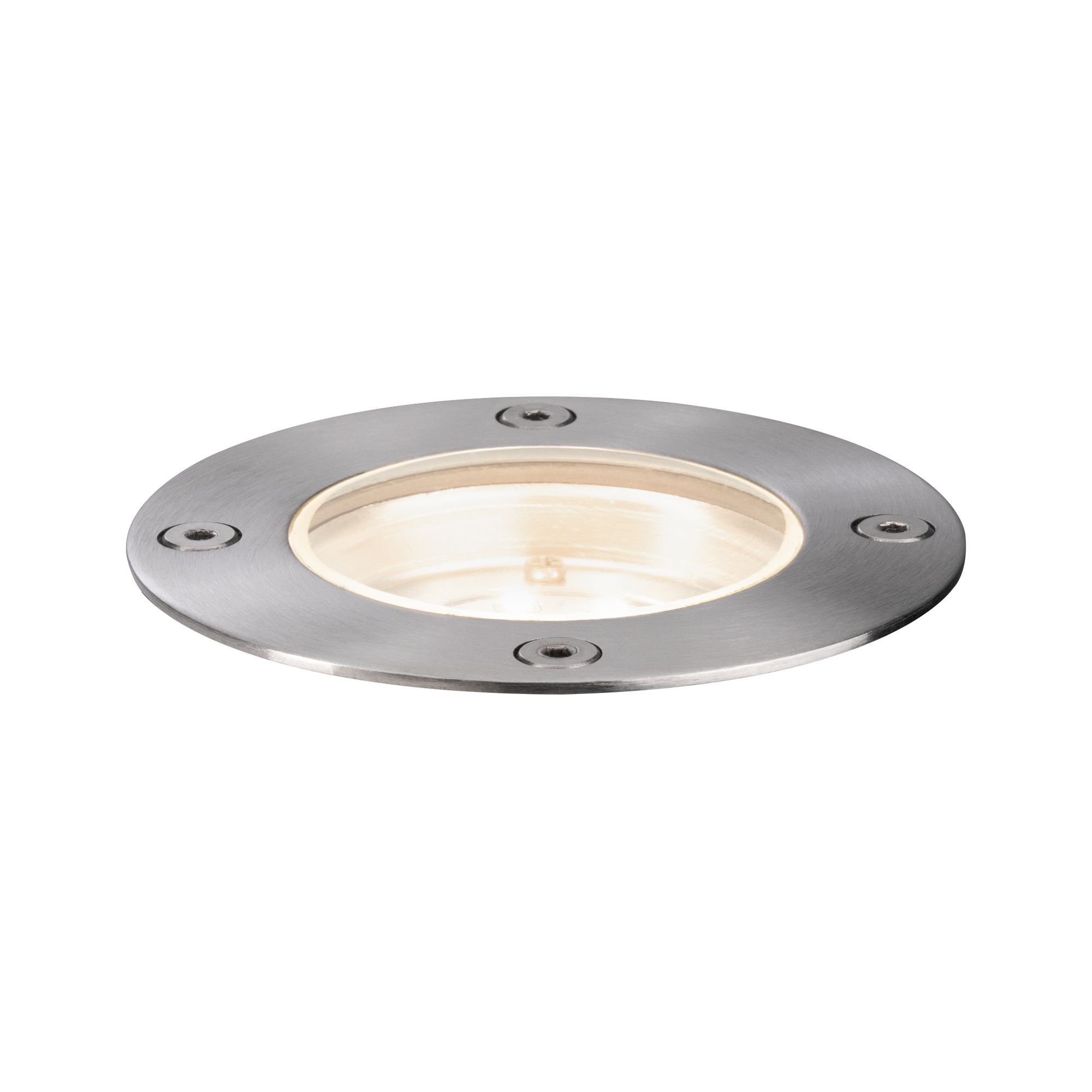 P 94228 Plug & Shine zemní svítidlo kruhové IP65 3000K 4W 24V stříbrná - PAULMANN