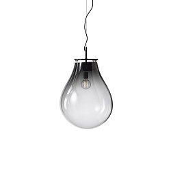 Obrázek pro produkt Závěsné svítidlo TIM MEDIUM 550mm kouřové sklo + montura černá (1/80/95100/1/00GRE/550/A/K/2,5m) - BOMMA