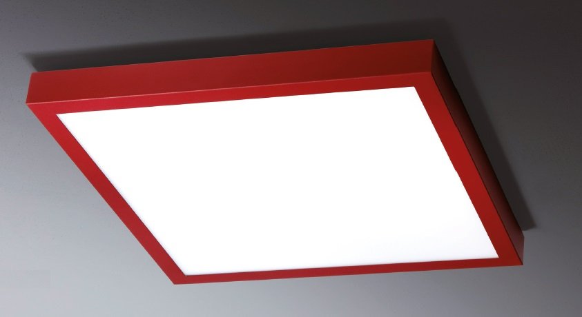 Levně WD 86-6746-30, 3005 Stropní svítidlo Quadrato 5 LED 60W 230V 3000K 10637lm RAL 3005 IP44 - ECO-DESIGN