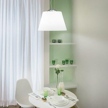 ILUX 025438 Závěsné svítidlo Ideal Lux Cylinder SP1 D40 bianco 025438 bílé 40,5cm - IDEALLUX (obrázek 3)