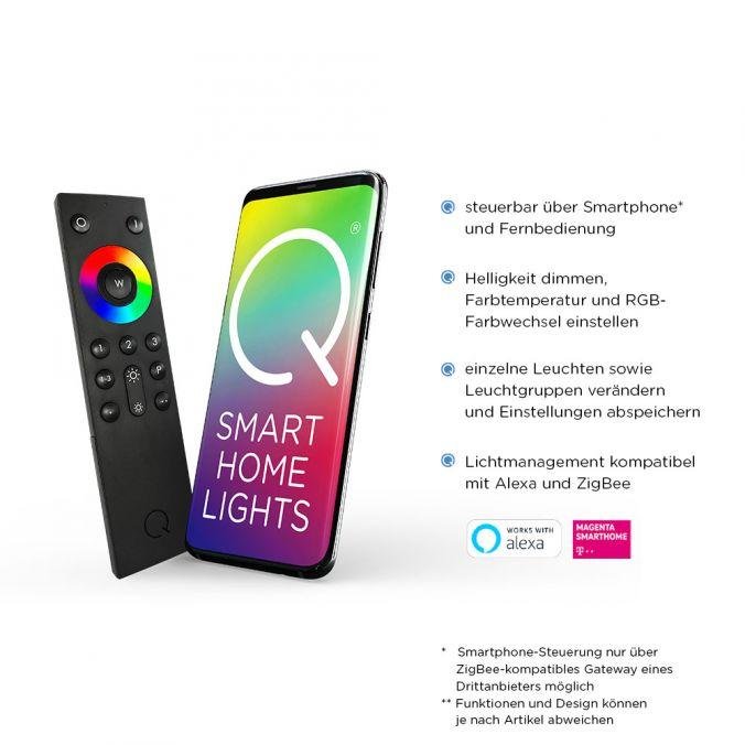 PN 6832-95 Q-TETRA, LED nástěnné svítidlo, doplňující svítidlo, Smart Home RGB+2700-5000K - PAUL NEUHAUS (obrázek 3)