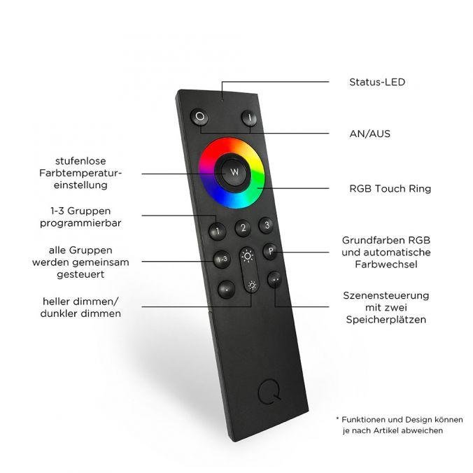 PN 6832-95 Q-TETRA, LED nástěnné svítidlo, doplňující svítidlo, Smart Home RGB+2700-5000K - PAUL NEUHAUS (obrázek 5)