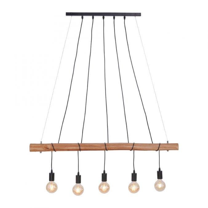LD 15515-18 DAMIAN Závěsné svítidlo, černá, 5-ramenné, modern - LEUCHTEN DIREKT / JUST LIGHT