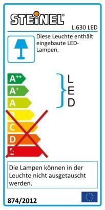 STEIN 020378 Venkovní nástěnné svítidlo L 630 LED antracit se senzorem 8,2W 230V IP44 + čísla domu - STEINEL (obrázek 2)