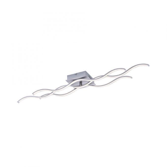 LD 15166-55 WAVE LED stropní svítidlo, 3-ramenné, design vlny, ocel 3000K - LEUCHTEN DIREKT / JUST LIGHT