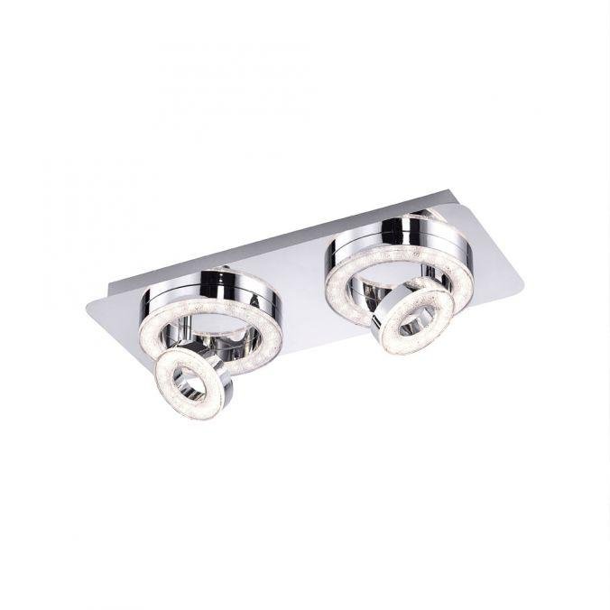 LD 14521-17 TIM LED stropní svítidlo, chrom, moderní otočné 3000K - LEUCHTEN DIREKT / JUST LIGHT