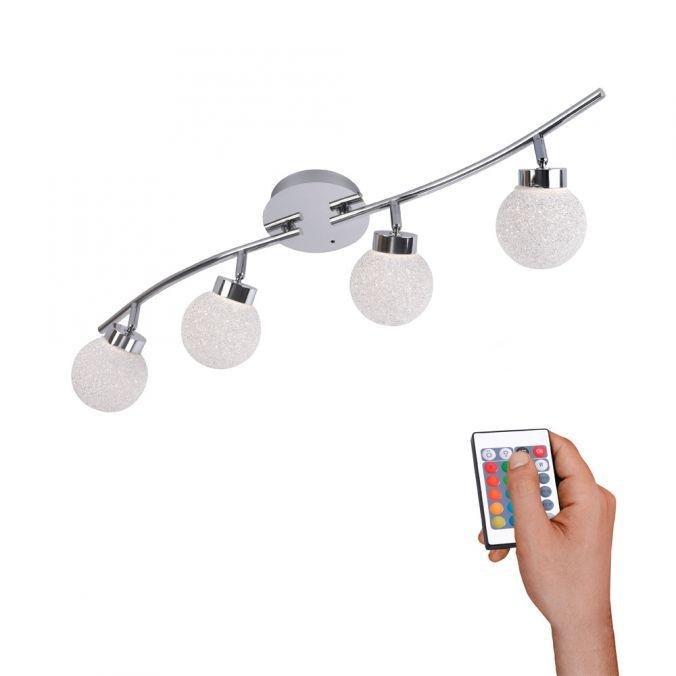 LD 14551-17 MIKO LED stropní svítidlo 4-ramenné, chrom, bodové lineární svítidlo RGB+3000K - LEUCHTEN DIREKT / JUST LIGHT