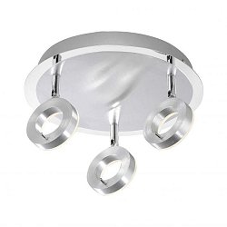 Obrázek pro produkt SILEDA LED stropní bodové svítidlo, 3-ramenné, kruhové, matný hliník 3000K - PAUL NEUHAUS