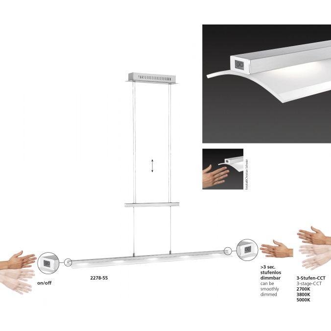 PN 2278-55 NELE LED závěsné svítidlo, ocel, moderní design 2700-5000K - PAUL NEUHAUS (obrázek 3)