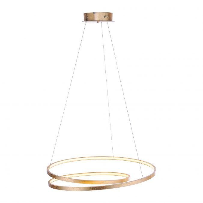 PN 2474-12 ROMAN LED závěsné svítidlo, kruhové, imitace plátkového zlata, design SimplyDim 3000K - PAUL NEUHAUS