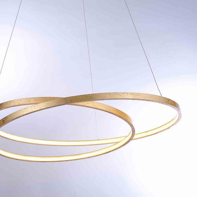 PN 2474-12 ROMAN LED závěsné svítidlo, kruhové, imitace plátkového zlata, design SimplyDim 3000K - PAUL NEUHAUS (obrázek 3)