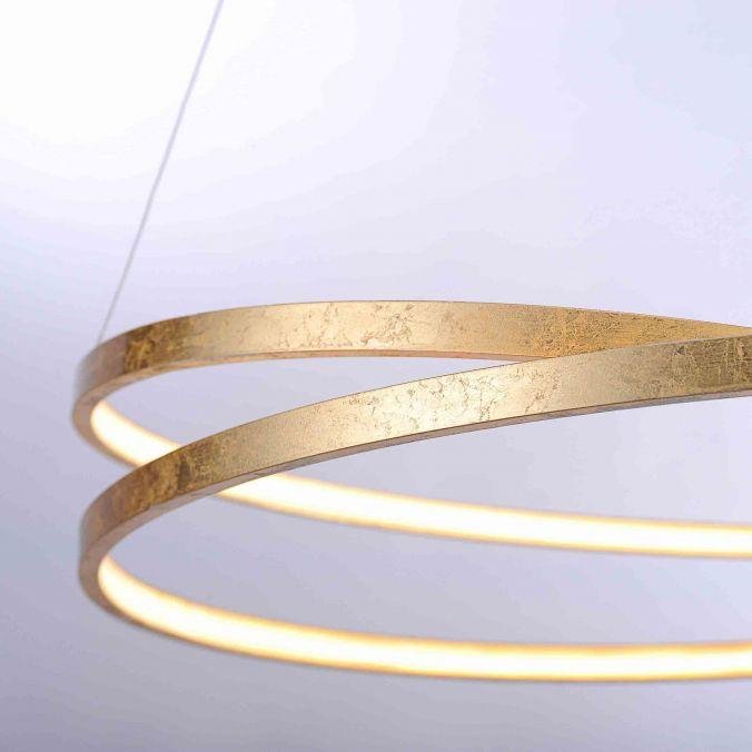 PN 2474-12 ROMAN LED závěsné svítidlo, kruhové, imitace plátkového zlata, design SimplyDim 3000K - PAUL NEUHAUS (obrázek 4)