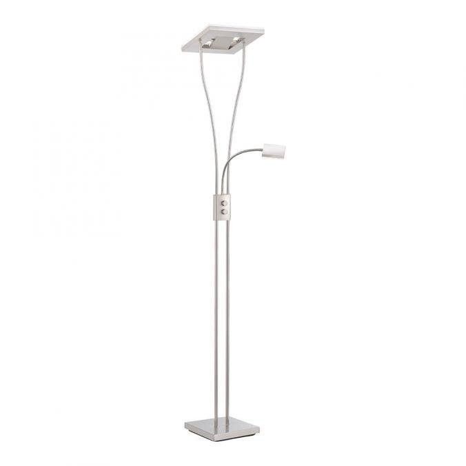 LD 11776-55 HELIA LED stojací lampa se čtecím ramenem, ocel, design 3000K - LEUCHTEN DIREKT / JUST LIGHT