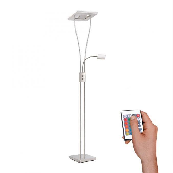 LD 11780-55 HELIA LED stojací lampa se čtecím ramenem, ocel, modern RGB+3000K - LEUCHTEN DIREKT / JUST LIGHT