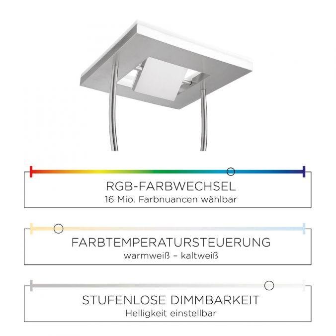 LD 11780-55 HELIA LED stojací lampa se čtecím ramenem, ocel, modern RGB+3000K - LEUCHTEN DIREKT / JUST LIGHT (obrázek 4)
