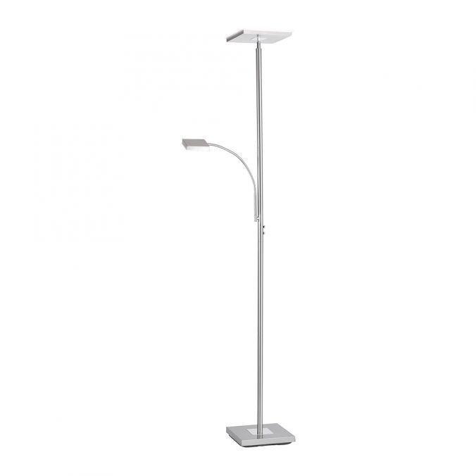 LD 11710-55 HANS LED stojací lampa se čtecím ramenem, ocel 3000K - LEUCHTEN DIREKT / JUST LIGHT