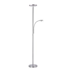 Obrázek pro produkt HANS LED stojací lampa se čtecím ramenem, ocel, moderní 3000K - LEUCHTEN DIREKT / JUST LIGHT