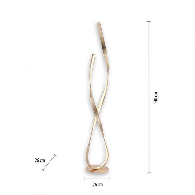 PN 720-12 LINDA LED stojací svítidlo, imitace plátkového zlata, design 3000K - PAUL NEUHAUS (obrázek 4)