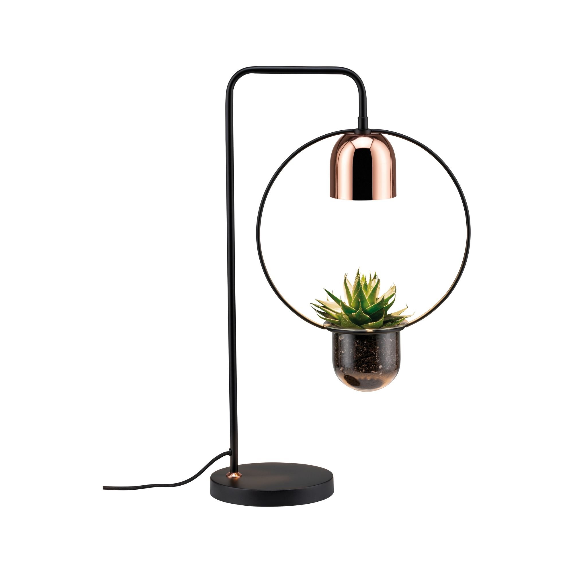 P 79746 Stolní lampa Fanja 1-ramenné pro osvětlení rostlin černá/měď - PAULMANN