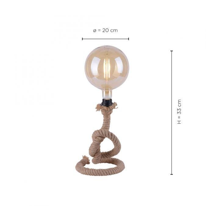 LD 15480-18 ROPE Stolní lampa ROPE E27 60W 230V lano - LEUCHTEN DIREKT / JUST LIGHT (obrázek 3)