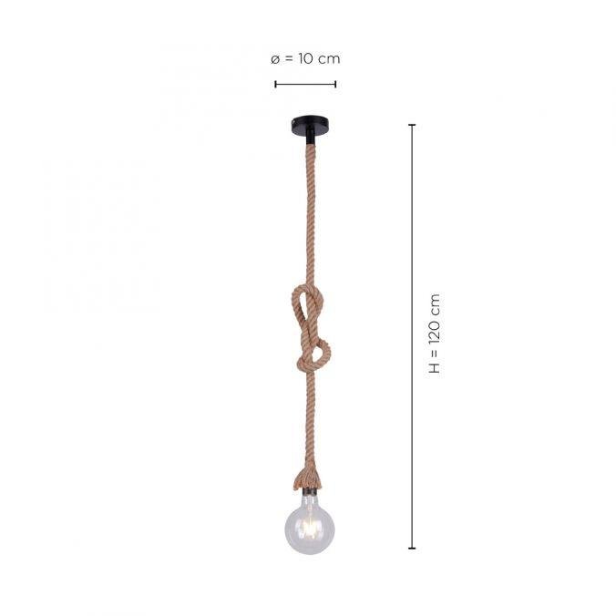 LD 15481-18 ROPE Závěsné svítidlo ROPE E27 60W 230V lano - LEUCHTEN DIREKT / JUST LIGHT (obrázek 3)