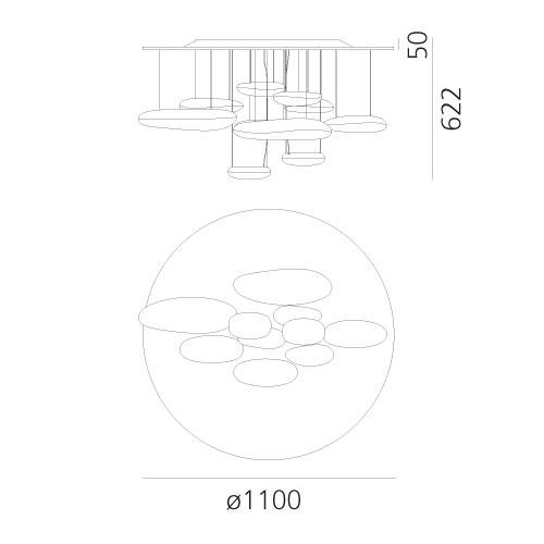 AR 1366W10A Mercury stropní LED 2700K - ARTEMIDE (obrázek 6)